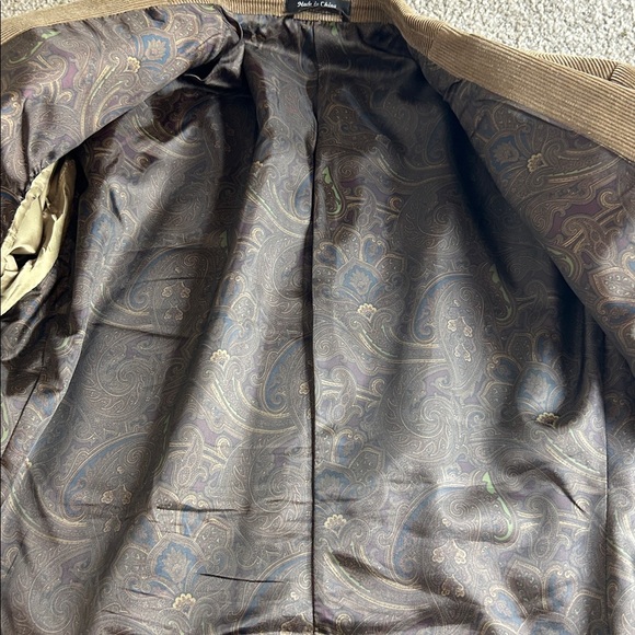 Lauren Ralph Lauren Men's Tan Corduroy Blazer 48" Sports Coat Elbow Patch - Picture 11 of 14